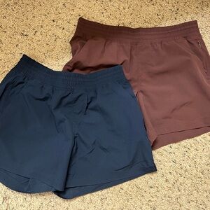 Old Navy Blue and Reddish Brown Athletic Shorts Lightweight Design